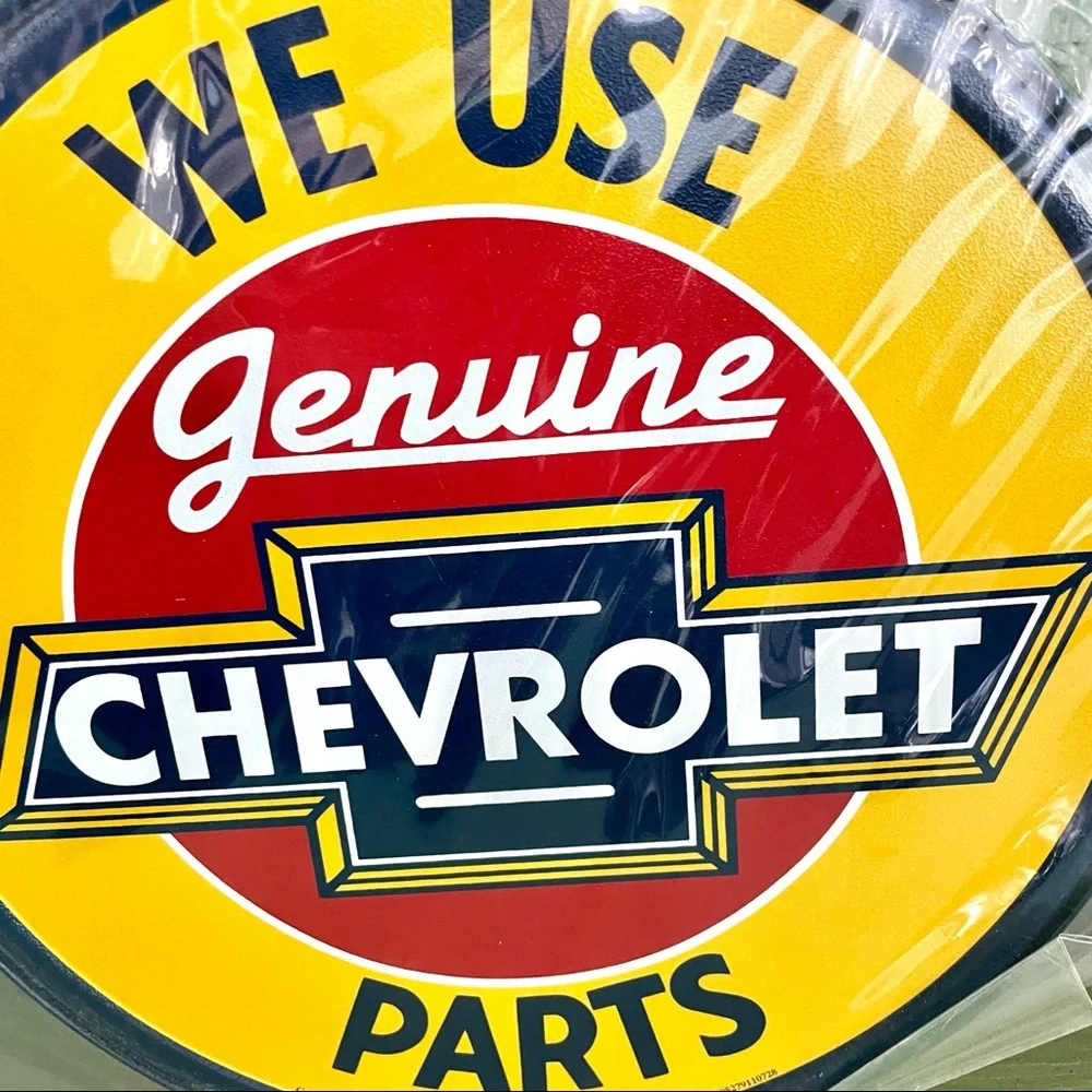 NEW We Use Genuine Chevrolet Parts Metal Sign
